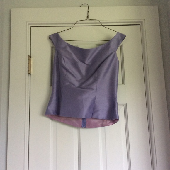 Kay Unger silk dupioni pants and top - Picture 3 of 3